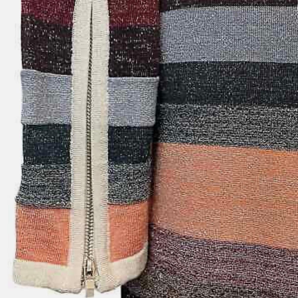 Parker Color Block Striped Metallic Nwot Dress La… - image 3